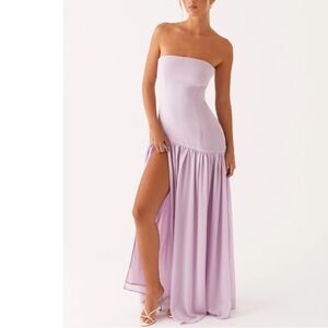 Peppermayo Eden Strapless Maxi Dress - Lilac size 10